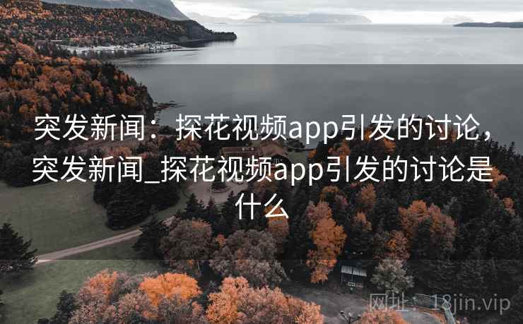 突发新闻：探花视频app引发的讨论，突发新闻_探花视频app引发的讨论是什么